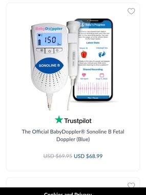 Sonoline B Fetal Doppler - Blue
